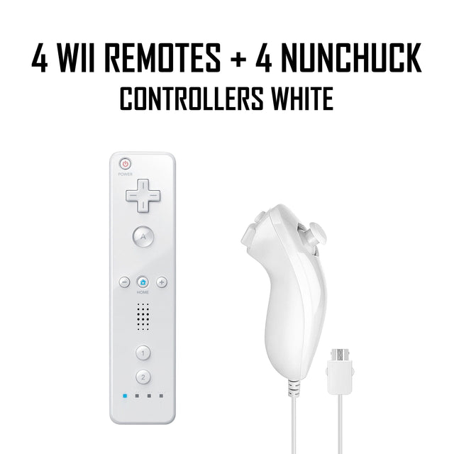 Wii Console White + Choose Voomwa Remotes - Wii Sports, New Super Mario, or Mario Kart (Refurbished - Excellent)