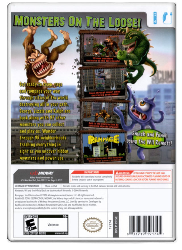 Rampage: Total Destruction - Nintendo Wii (Refurbished)