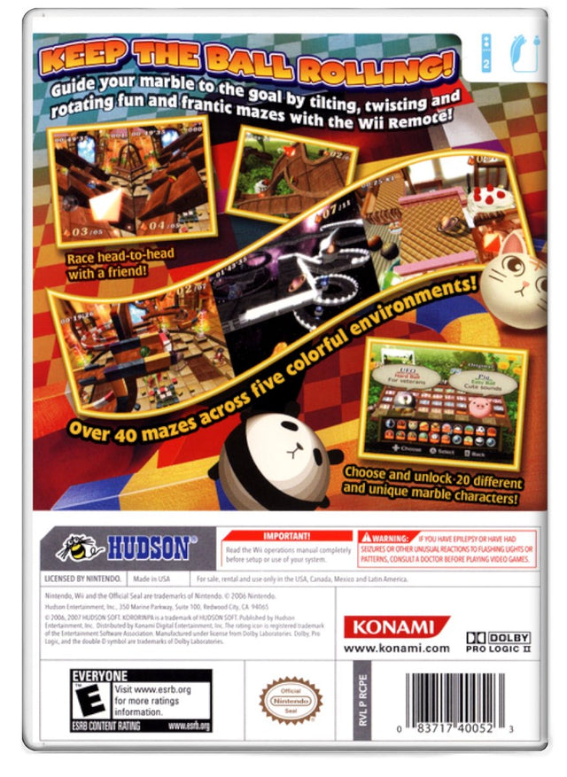 Kororinpa Marble Mania - Nintendo Wii (Refurbished)