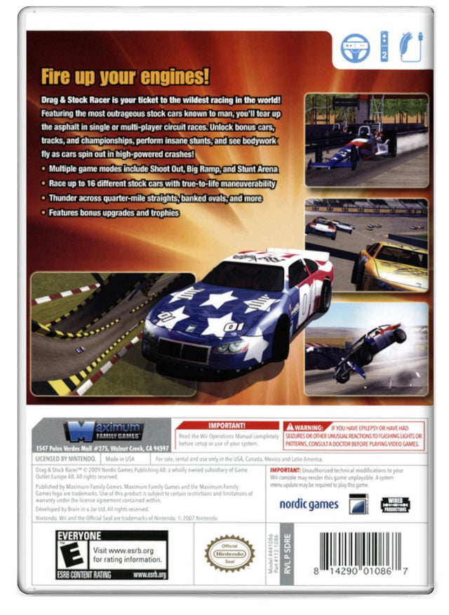 Maximum Racing Drag and Stock Racer - Nintendo Wii (Refurbished)