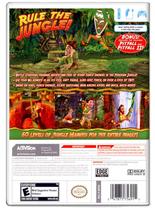 Pitfall: The Big Adventure - Nintendo Wii (Refurbished)