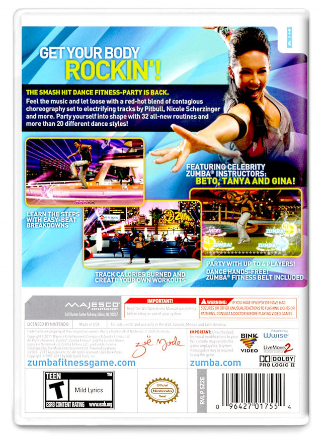 Zumba Fitness 2 - Nintendo Wii (Refurbished)