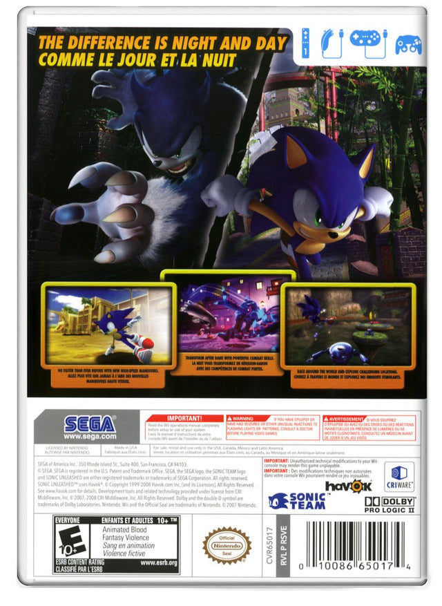 Sonic Unleashed - Nintendo Wii (Refurbished)