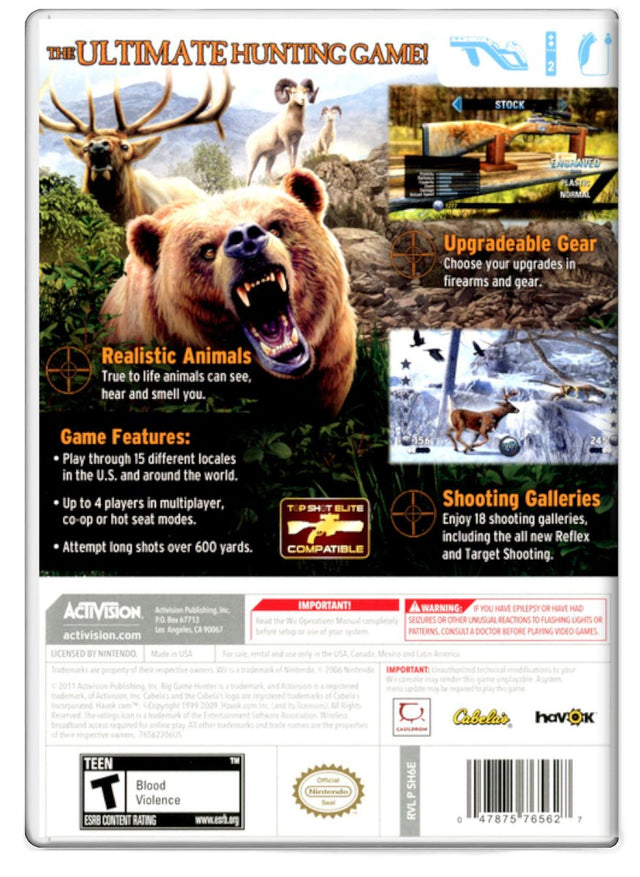 Cabela's Big Game Hunter 2012 - Nintendo Wii (Refurbished)