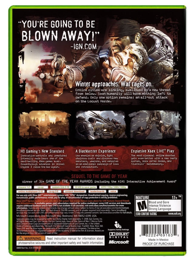 Gears of War 2 - Xbox 360 (Refurbished)