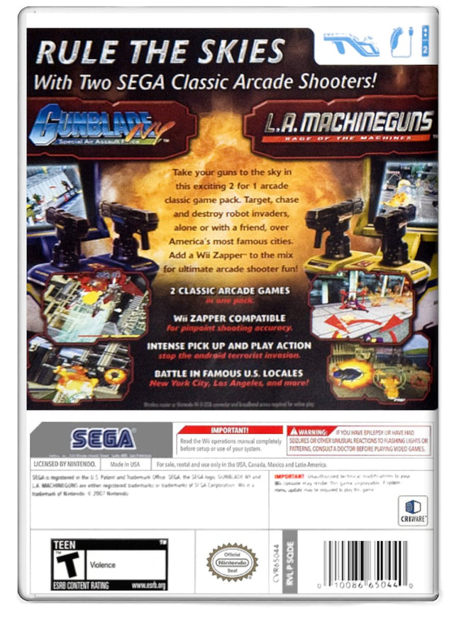Gunblade NY LA Machine Guns - Nintendo Wii (Refurbished)