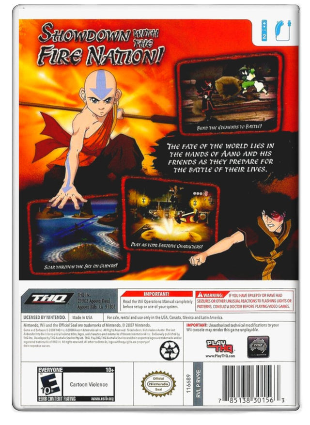 Avatar The Last Airbender-Into the Inferno - Nintendo Wii (Refurbished)