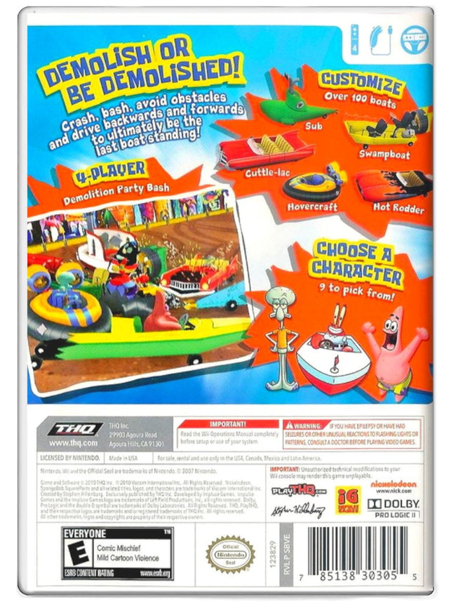 SpongeBobs Boating Bash - Nintendo Wii (Refurbished)
