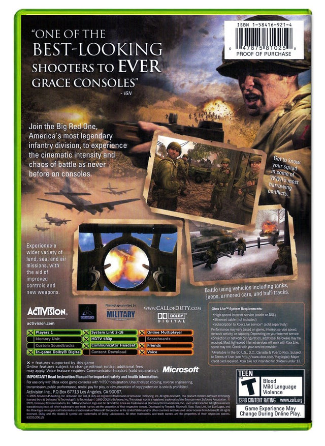 Call of Duty 2 Big Red One - Xbox Original (Refurbished)