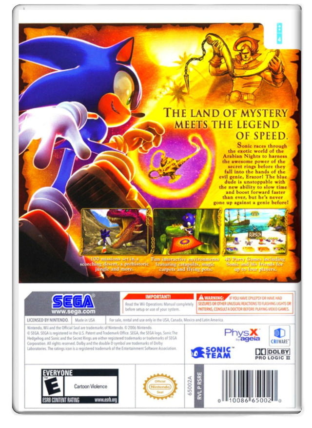 Sonic and the Secret Rings - Nintendo Wii (Refurbished)