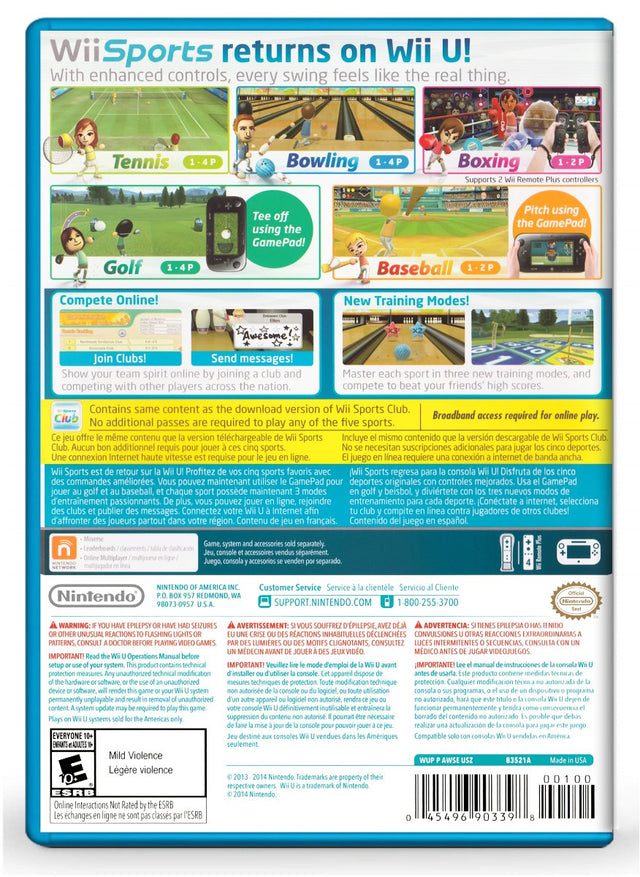 Wii Sports Club - Nintendo Wii U (Refurbished)