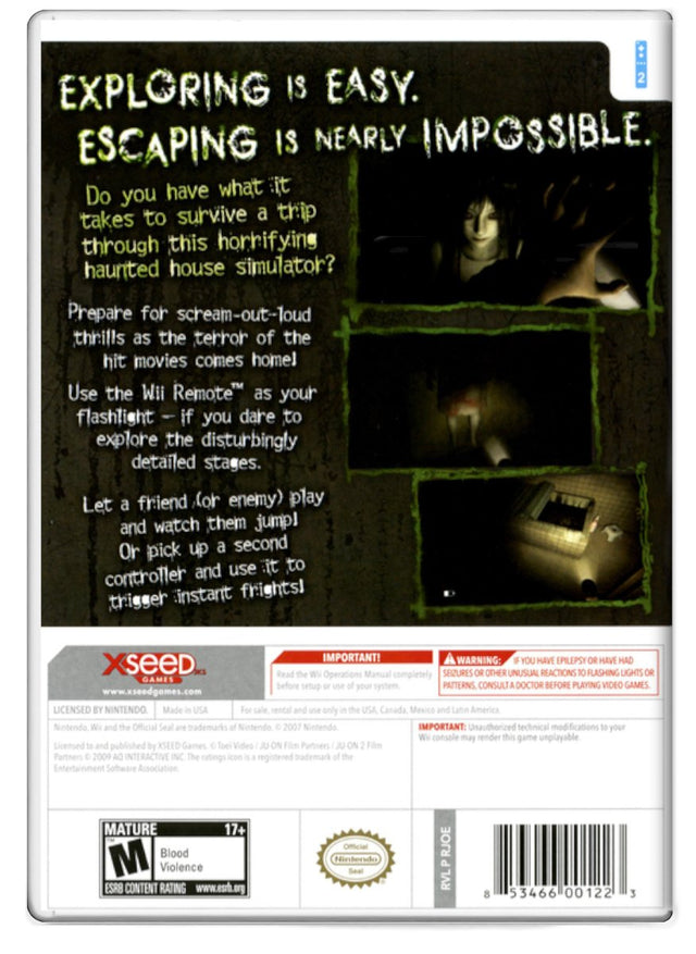 Ju-On The Grudge - Nintendo Wii (Refurbished)