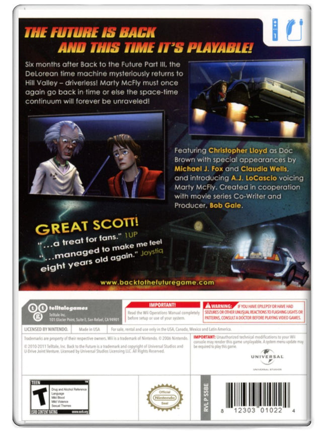 Back to the Future the Game - Nintendo Wii (Refurbished)