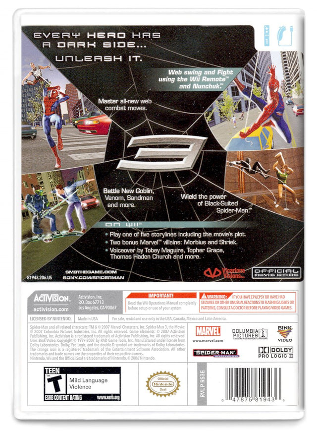 Spider-Man 3 - Nintendo Wii (Refurbished)
