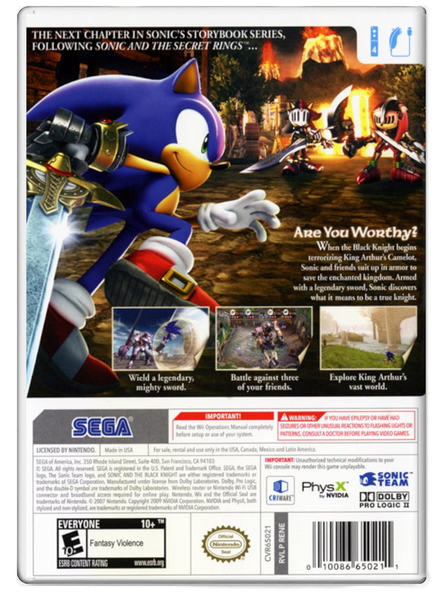 Sonic and the Black Knight - Nintendo Wii (Refurbished)