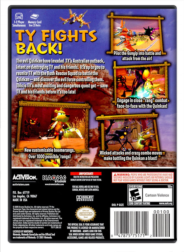 Ty 3: The Tasmanian Tiger Night of the Quinkan - Nintendo GameCube (Refurbished)
