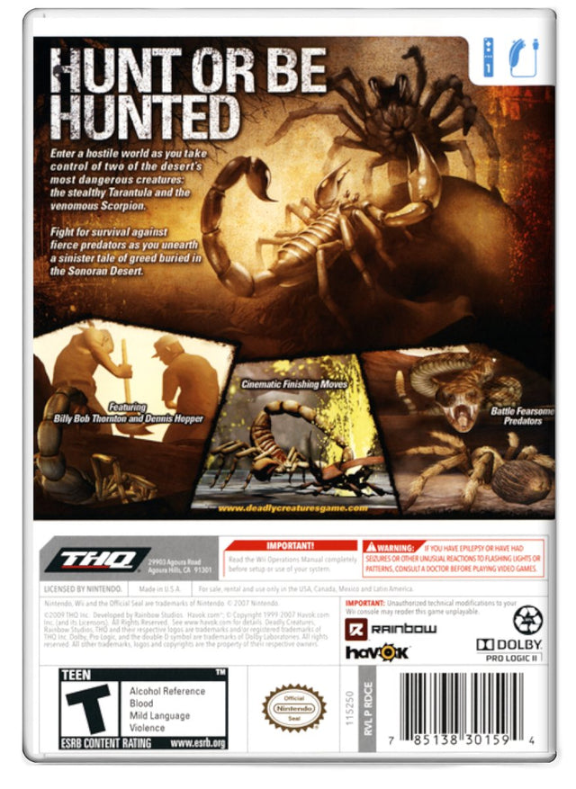 Deadly Creatures - Nintendo Wii (Refurbished)