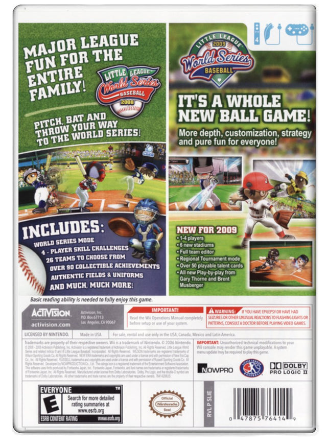 Little League World Series Double Play - Nintendo Wii (Refurbished)