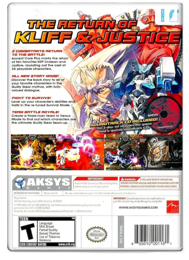 Guilty Gear XX Accent Core Plus - Nintendo Wii (Refurbished)