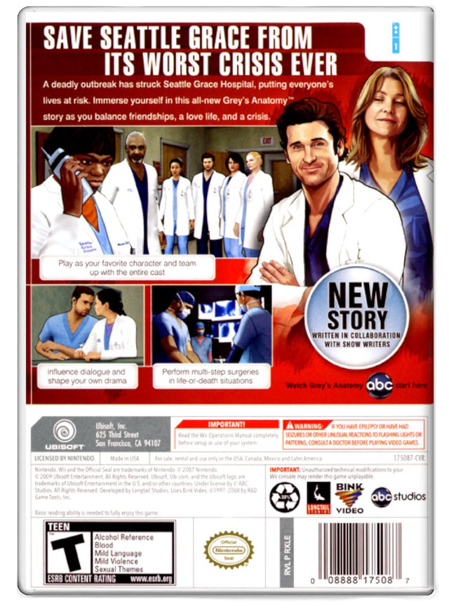 Greys Anatomy - Nintendo Wii (Refurbished)