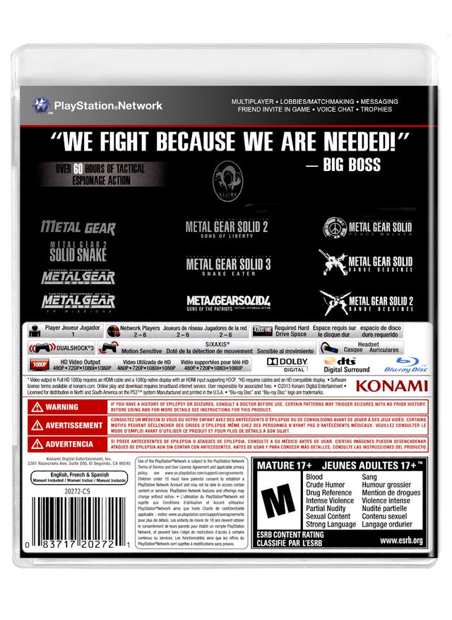 Metal Gear Solid The Legacy Collection - PlayStation 3 (Refurbished)