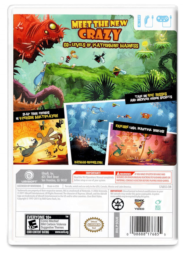 Rayman Origins - Nintendo Wii (Refurbished)