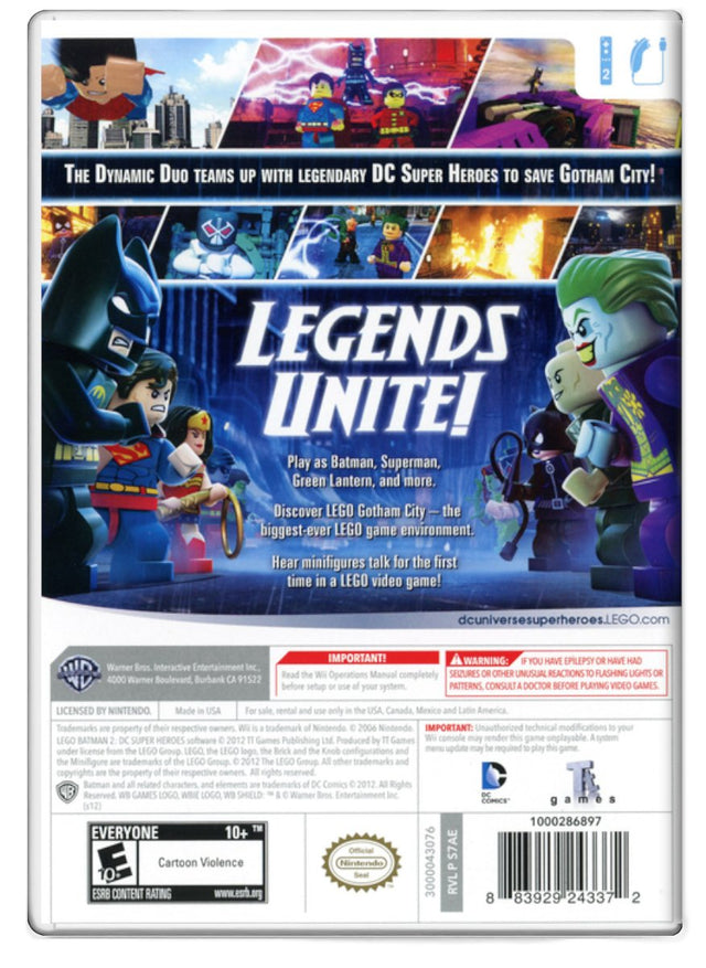 Lego Batman 2 DC Superheroes - Nintendo Wii (Refurbished)