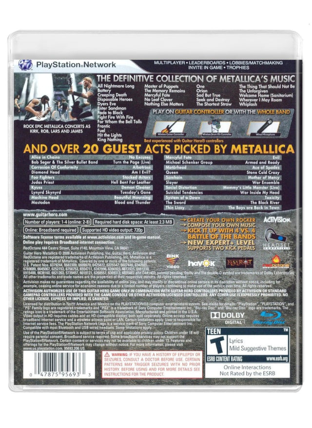 Guitar Hero Metallica (Game Only) - PlayStation 3 (Refurbished)