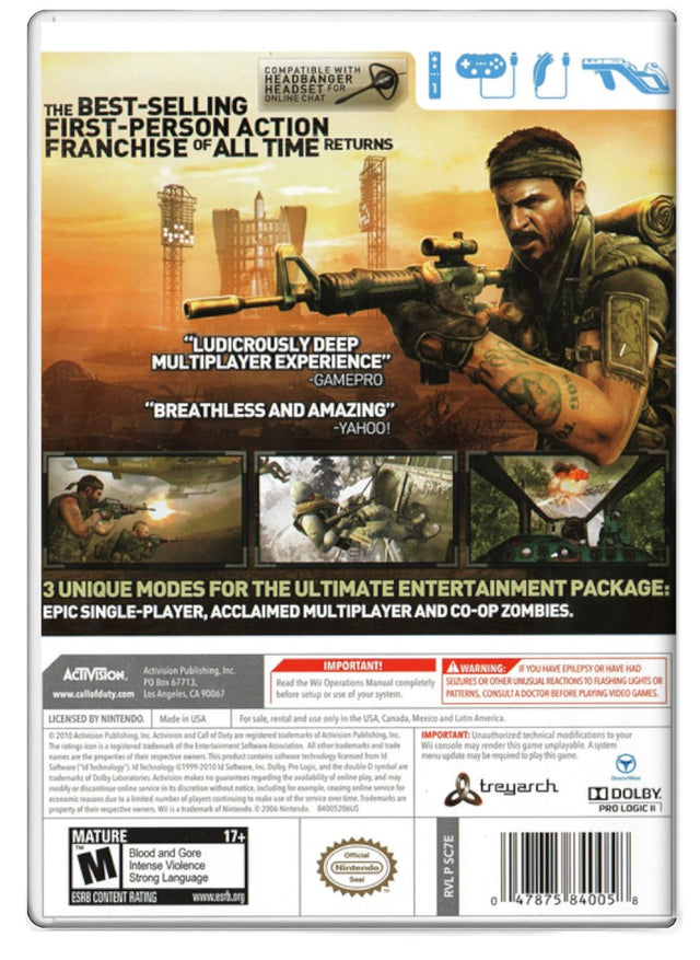 Call of Duty Black Ops - Nintendo Wii (Refurbished)
