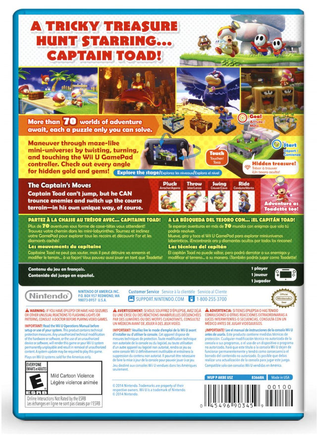 Captain Toad Treasure Tracker - Nintendo Wii U (Refurbished)