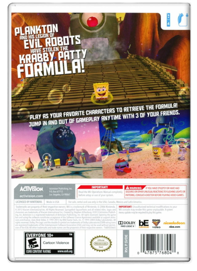 SpongeBob SquarePants: Planktons Robotic Revenge - Nintendo Wii (Refurbished)