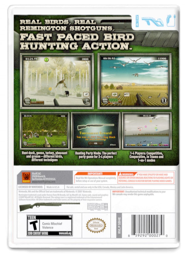 Remington North American Bird Hunt - Nintendo Wii (Refurbished)