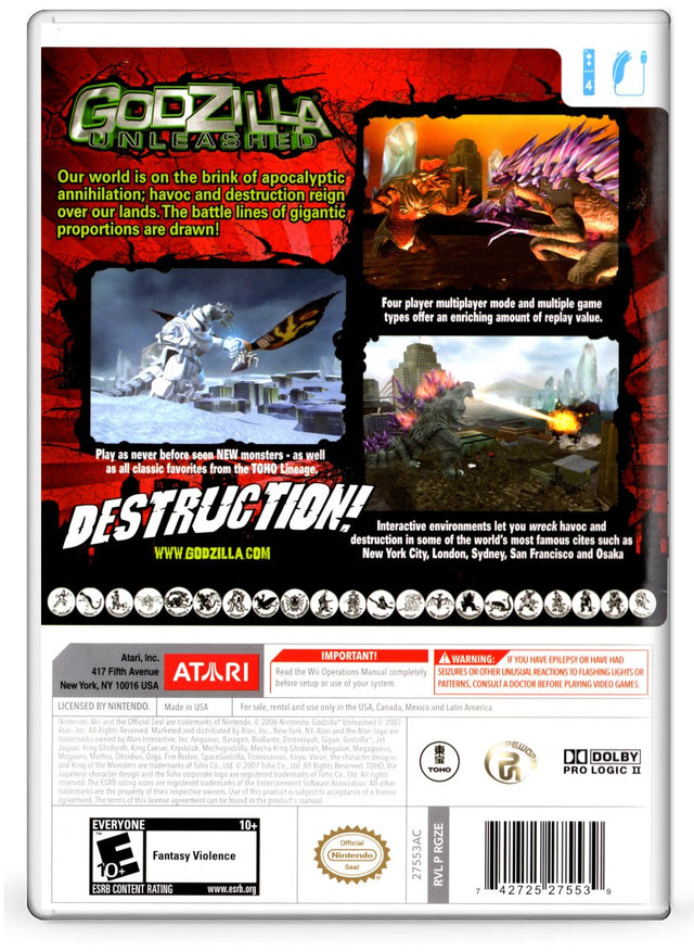 Godzilla Unleashed - Nintendo Wii (Refurbished)