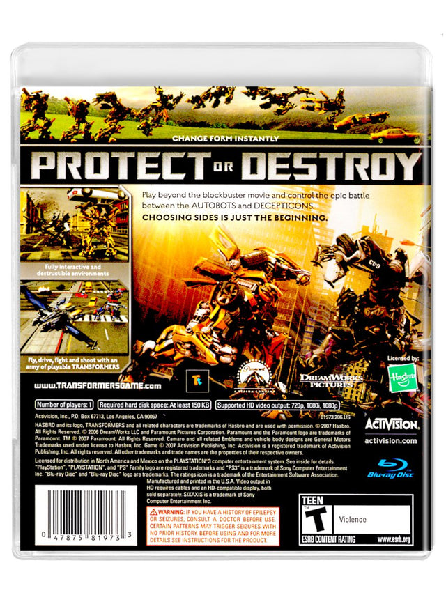 Transformers: The Game - PlayStation 3 (Refurbished)