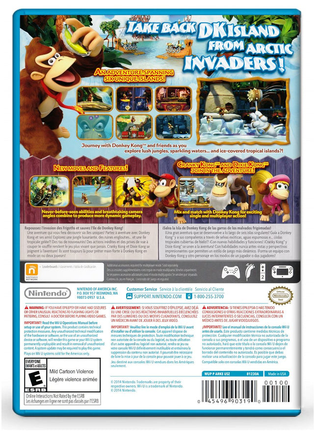 Donkey Kong Tropical Freeze - Nintendo Wii U (Refurbished)