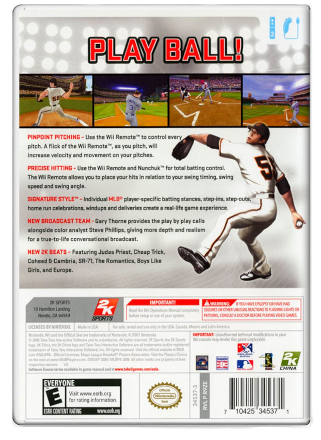 Major League Baseball 2K9 - Nintendo Wii (Refurbished)