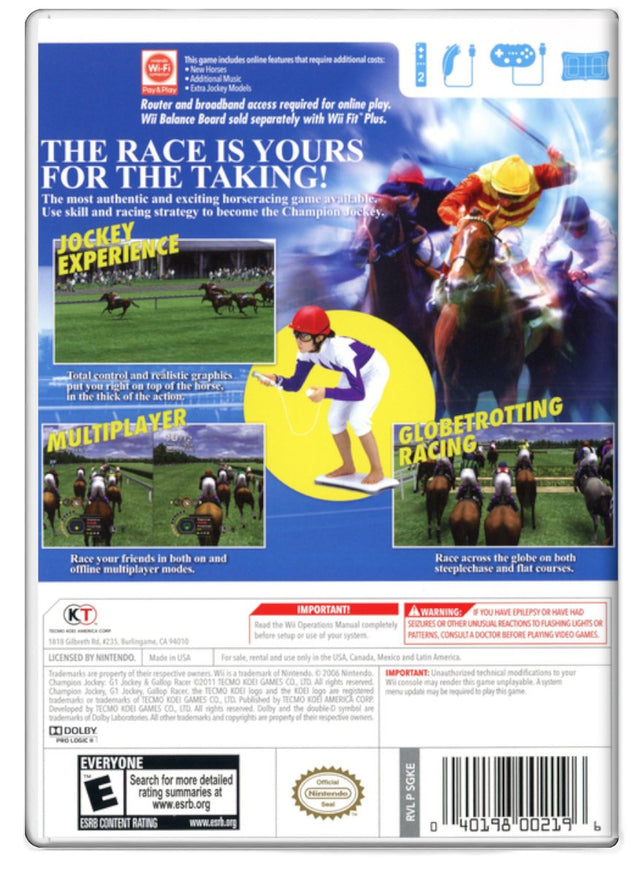 Champion Jockey: G1 Jockey Gallop Racer - Nintendo Wii (Refurbished)