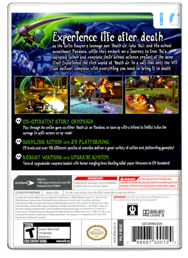 Death Jr: Root of Evil - Nintendo Wii (Refurbished)