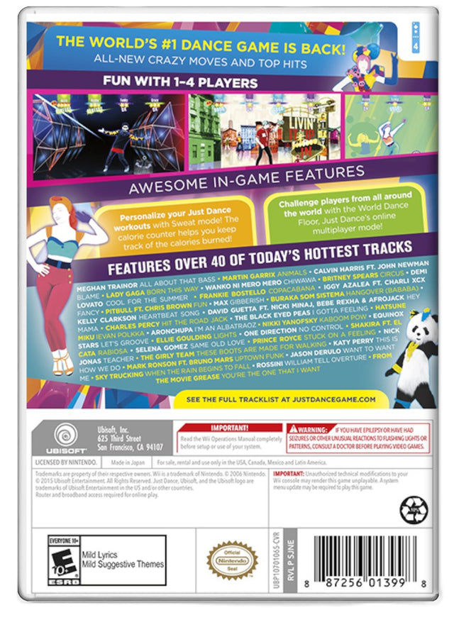 Just Dance 2016 - Nintendo Wii (Refurbished)