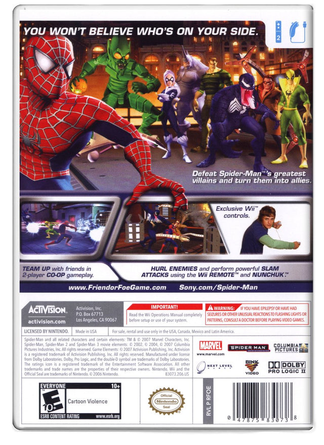 Spider-Man: Friend or Foe - Nintendo Wii (Refurbished)