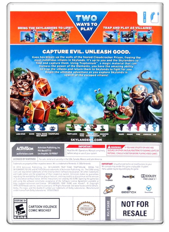Skylanders: Trap Team - Nintendo Wii (Refurbished)