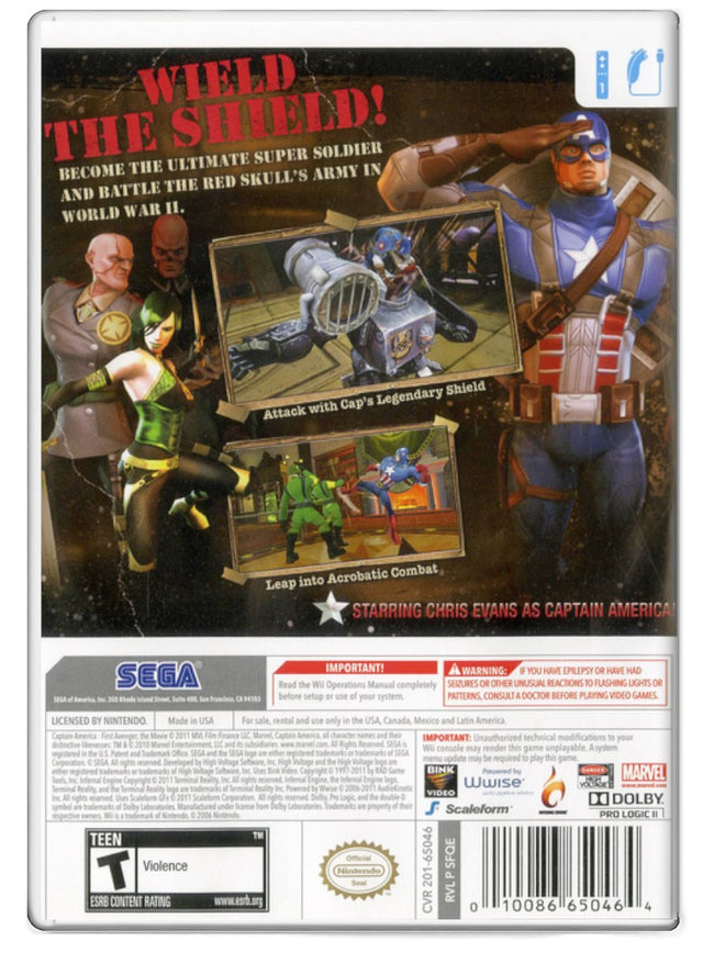 Captain America Super Soldier - Nintendo Wii (Refurbished)