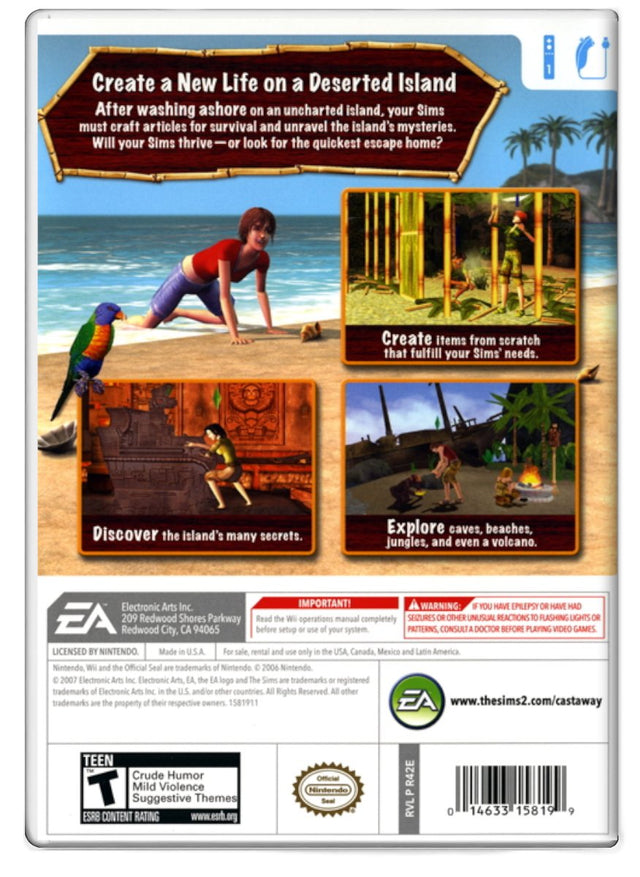 Sims 2: Castway - Nintendo Wii (Refurbished)