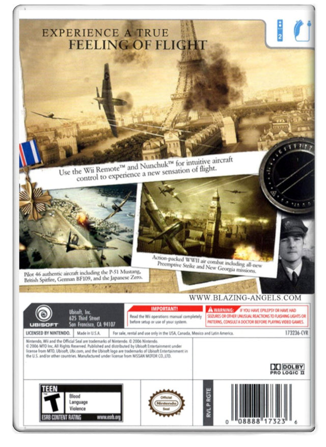 Blazing Angels Squadrons of WWII - Nintendo Wii (Refurbished)