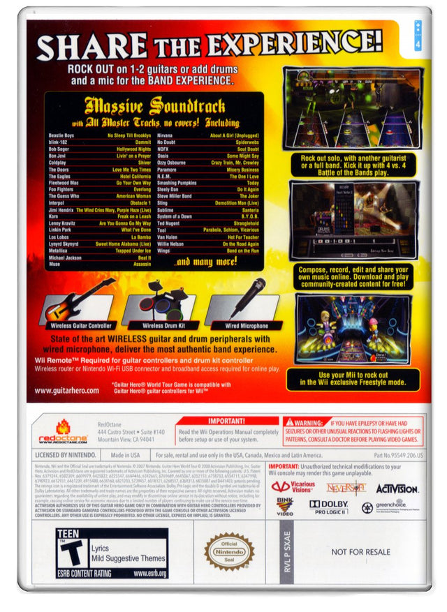 Guitar Hero World Tour - Nintendo Wii (Refurbished)