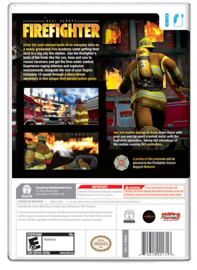 Real Heroes: Firefighter - Nintendo Wii (Refurbished)