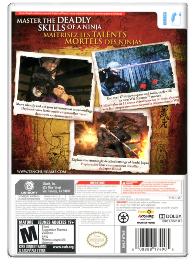 Tenchu Shadow Assassin - Nintendo Wii (Refurbished)