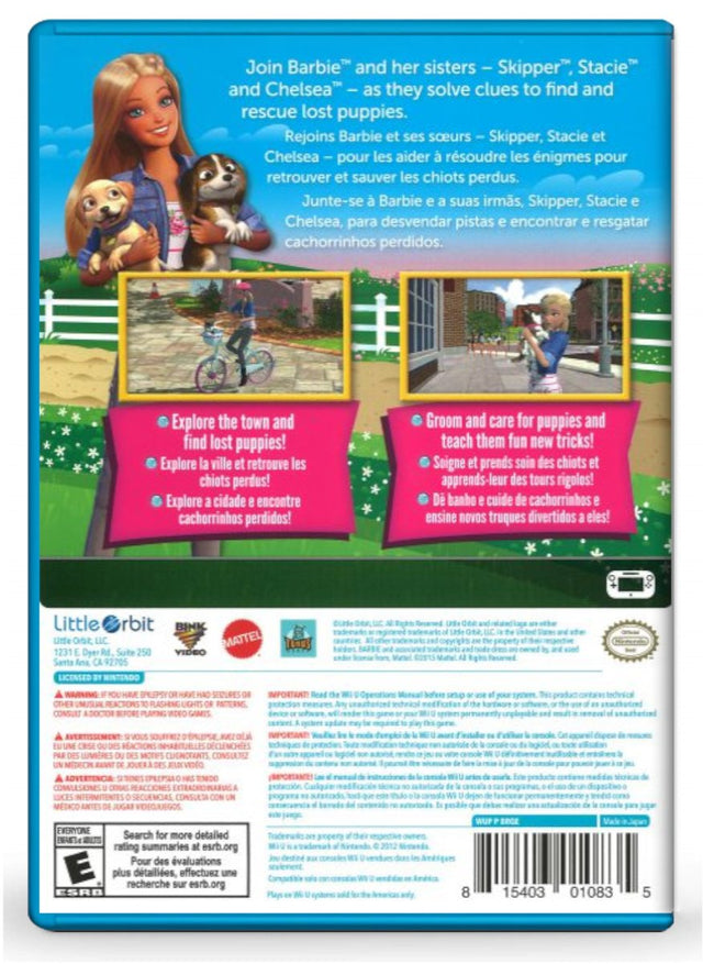 Barbie and Her Sisters: Puppy Rescue - Nintendo Wii U (Refurbished)