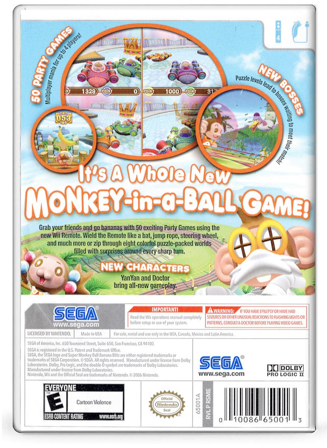 Super Monkey Ball: Banana Blitz - Nintendo Wii (Refurbished)