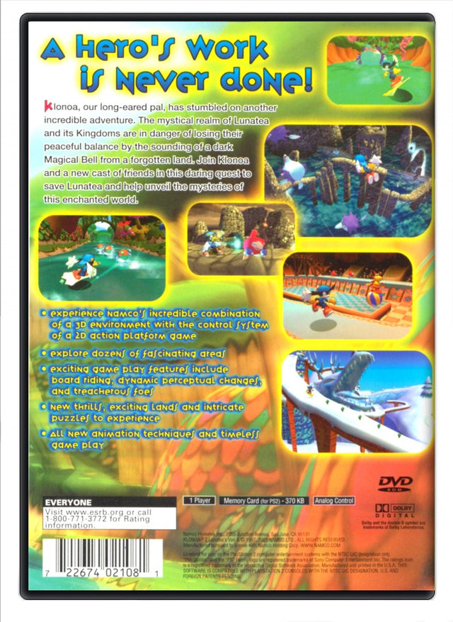 Klonoa 2: Lunatea's Veil - PlayStation 2 (Refurbished)